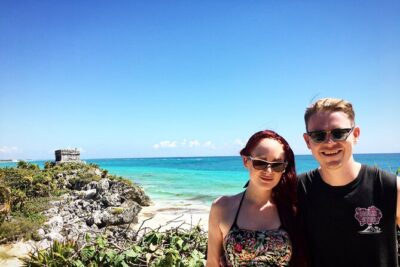 4 Places, 1 day: Tulum, Coba, Cenote & Playa del Carmen - Entering Tulum Ruins Overlooking the Caribbean Sea