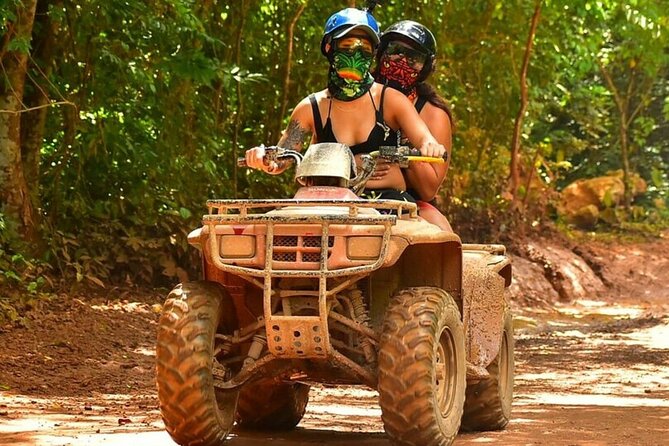 Amazing ATV with Zip Lines and Swim in Cenote with Round Transportation - Cooling off in a 100% natural freshwater cenote