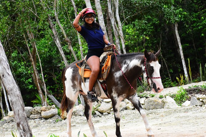 ATV (shared), Horse Back Riding, Ziplines, & Cenote from Cancún - Ziplining: jungle views with a fast heartbeat