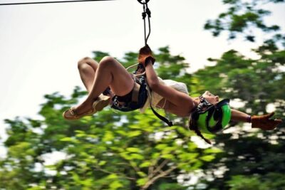 Best Combo from Cancun - Zipline Cenote ATV (Shared) and Lunch From Cancun - Stop 1: Zip Lines in a 6-Line Circuit Above the Jungle