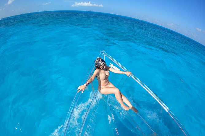 Cancun Clear Boat Tour Explore Nichupte and the Cancun Sea - Included comforts: life jacket, bottled water, and beers