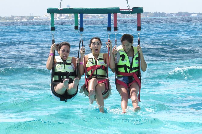 Cancun Combo Adventure: 4-Reef Stop Snorkeling and Parasail Ride - Safety and the assistance patrol option