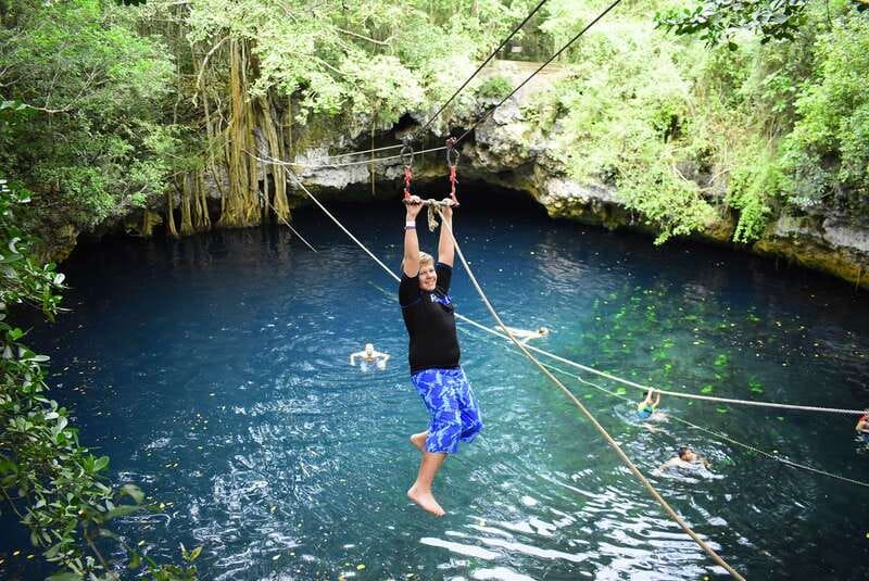 Cancún: Extreme Buggy Adventure with Ziplines & Cenote - Zipline over the trees: 6 lines, plus interactive bridges