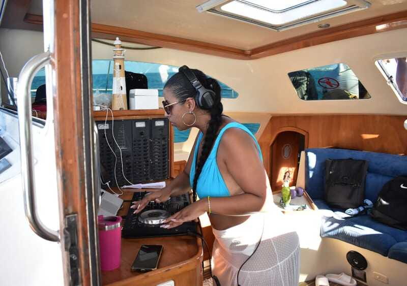 Cancun: Isla Mujeres Only Adults Catamaran, drinks & snorkel - On-board DJ, open bar, and the adult-only angle