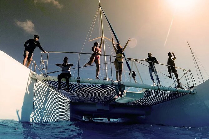 Catamaran Adventure Isla Mujeres with Snorkeling and Beach Club - Amazona Beach Club: lunch buffet plus open bar payoff