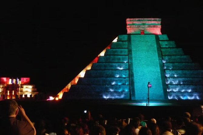 Chichén Itzá by Night: Mystical Mayan Light Show - Chichén Itzá after dark: ball court to the seated finale