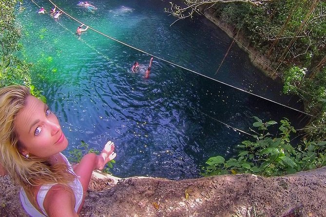 Drive An Atv, Live The Experience Of Ziplining And Swim On A Real Cenote - Ziplining in the Jungle: Harness Time and Real Speed