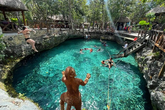 Eco Adventure At 3 Cenotes & 1 Lagoon ! From Cancun & Riviera - A 7:00 am start for Laguna Kaan Luum and 3 cenotes