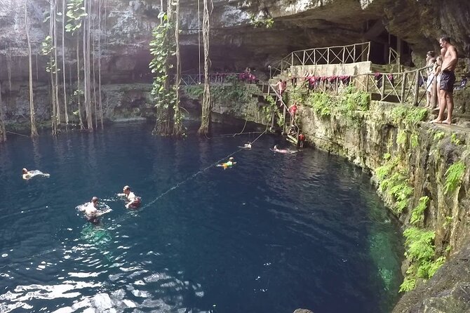 Ek Balam and Cenote Experience - Hacienda Oxman Cenote: semi-open swimming and a calmer feel