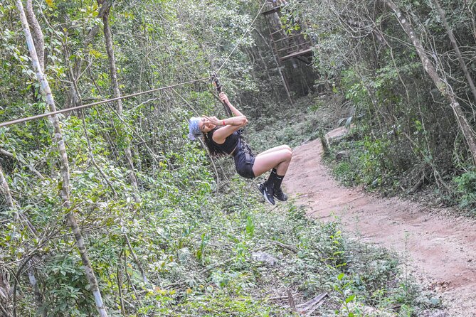 Half Day in Cancun Atvs Ziplines and Cenote Park - Cenote Swim in a Natural Jungle Pool: Cool-Down With Cave Reality