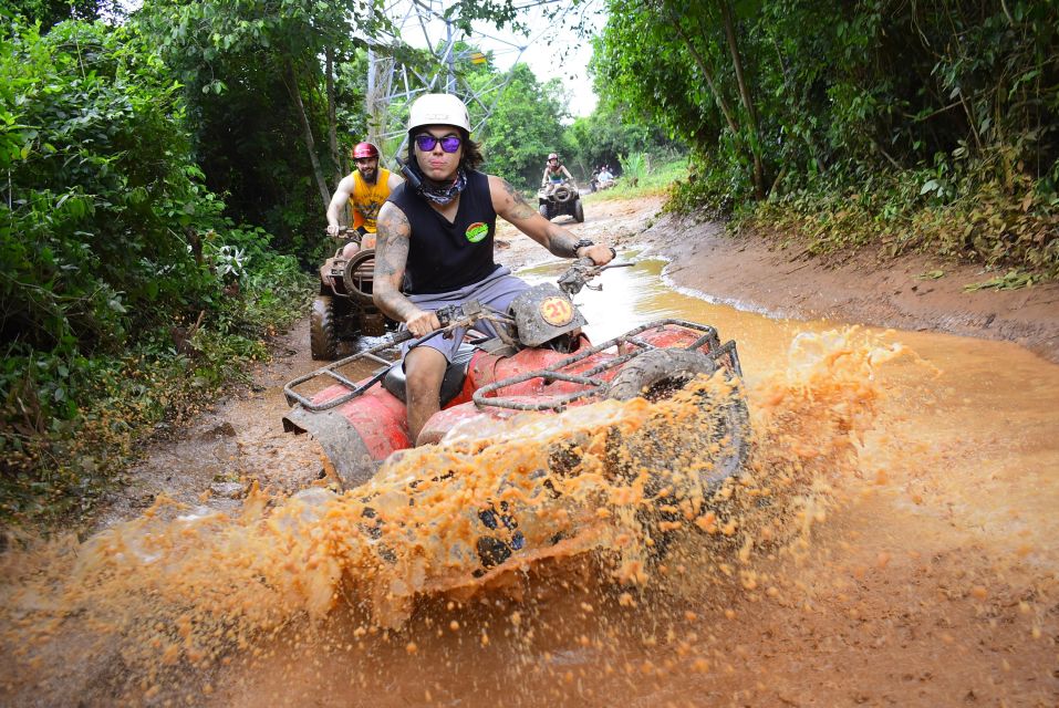Horseback Riding & ATV Adventure with Ziplines & Cenote - Cenote Verde Lucero: cooling off in a natural sinkhole
