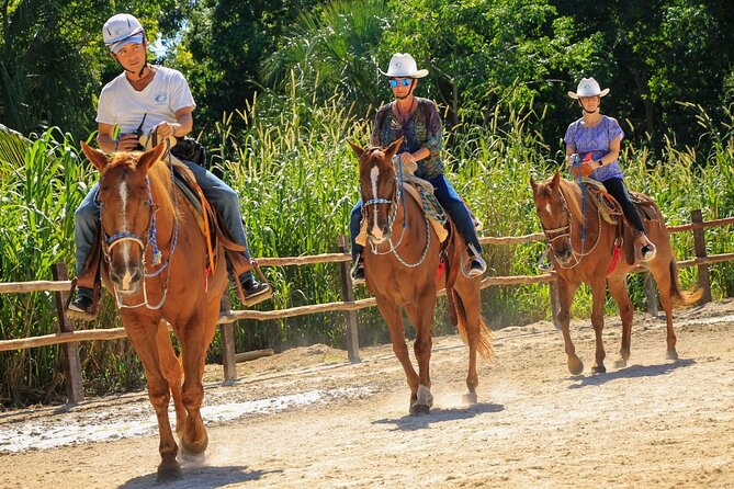 Horseback Riding Tour at Rancho Bonanza and Cenote Swim - Cenote swim: cool off with lockers, towels, and the right expectations
