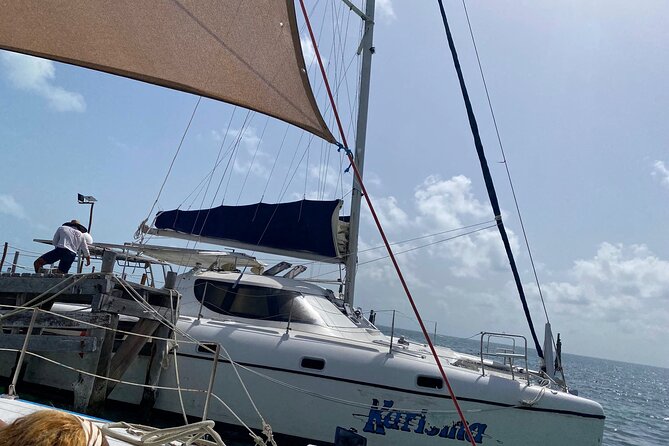 Isla Mujeres Basic Tour in Catamaran with Snorkel and Open Bar - Snorkeling at Arrecife El Meco: fish plus underwater statues