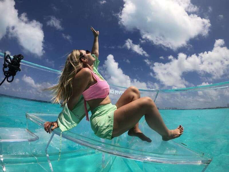 Isla Mujeres: Clear Boat Ride - Clear-Bottom Boat on Isla Mujeres: The Big Idea