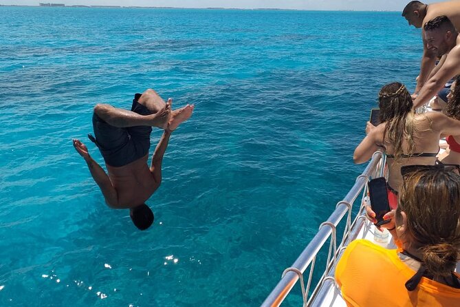 Isla Mujeres Tour with Open Bar Food and Snorkeling - Value math: the $25 ticket and the MX$1,000 on-boarding fee