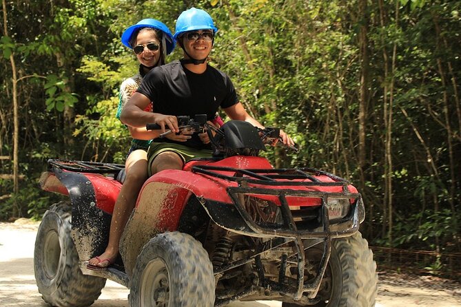 Jungle Adventure! ATV's (shared), Ziplining and Cenote Cancun & Playa Del Carmen - ATV time: shared 4x4 driving with rules that affect your phone and comfort level