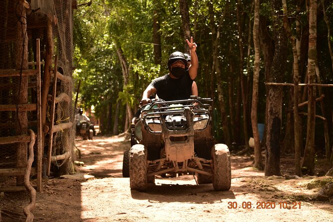 Jungle Adventure! ATV's (shared), Ziplining and Cenote Cancun & Playa Del Carmen - Zipline run in the jungle: six lines, a spider-style option, and practical safety checks