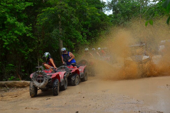 Jungle Adventure from Cancun: ATVs, ziplines, cenote and fun! - Cenote swim: where you cool down and act like you’re in sacred water