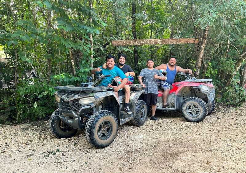 Puerto Morelos: Jungle ATV Adventure, Ziplines and Cenote - Treetop Zip Lines: Safety, 10 Runs, Stairs at the Start, and the Splash Finish