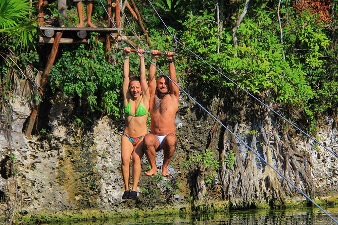 Riviera Maya Snorkeling Adventure: Lagoon, Cenotes Open & Cavern - The Open Cenote Stop: 12ft Jump Platform and Zipline Time