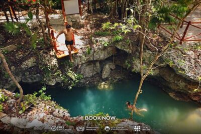 Small Group 3 Waterfall Cenotes Experience - The real itinerary flow: three swims, jumps, and one more snack break