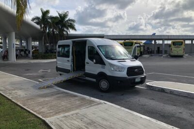 Transportation from the Airport to Hotels in Cancun arrival only - The Wheelchair-Adapted Van: Ramp, Securement, and Control