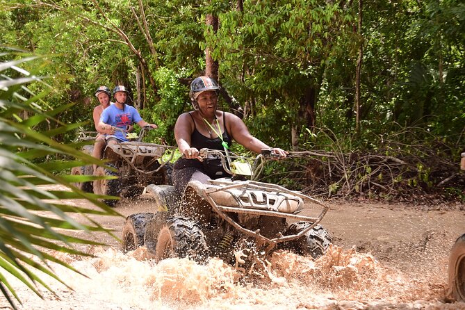 Tulum Adrenaline Tour ATV Ziplines and Cenote Swim Day - Underground cenote swim: cool water, guided timing, and gear
